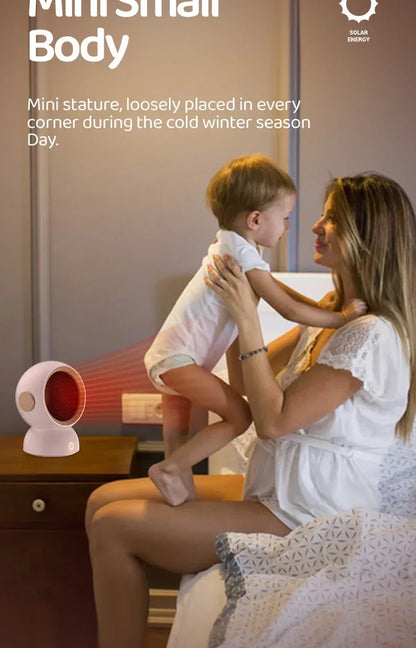 1200W Electric Heater Portable Desktop Fan Heater Heating Warm Air Blower Mini Radiator Home Office Warmer Machine for Winter