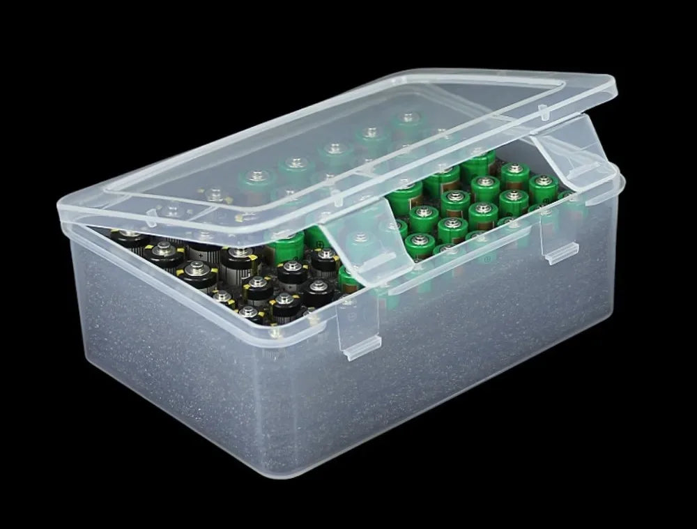 Battery Storage Organizer Holder Holds 54 AA AAA Batteries Battery Box Case Garage Container Home Drawer Organization Dispenser