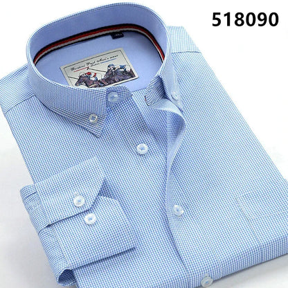 6XL 7XL 8XL 9XL 10XL Elegant Classic Youth Men's Business Casual Striped Long Sleeve Shirt Autumn Brand big Size Loose Shirt
