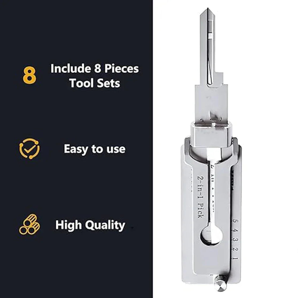 1-4pcs SS001 Key Decoder Tool Pickup Hand Tool Stainless Steel Precision Tool O-ring Pickup Kit Maintenance Repair Kit ﻿