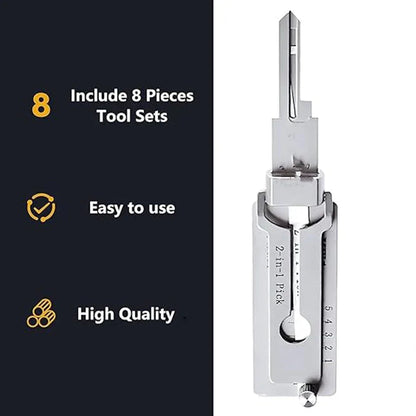 1-4pcs SS001 Key Decoder Tool Pickup Hand Tool Stainless Steel Precision Tool O-ring Pickup Kit Maintenance Repair Kit ﻿