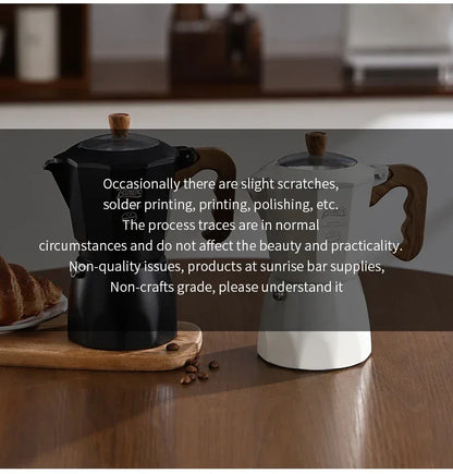 Bincoo Dual Valve Moka Pot Espresso Maker Mocha Pot Brewed Coffee Pot 220V Electric Stove Concentrated Extraction Barista Tools