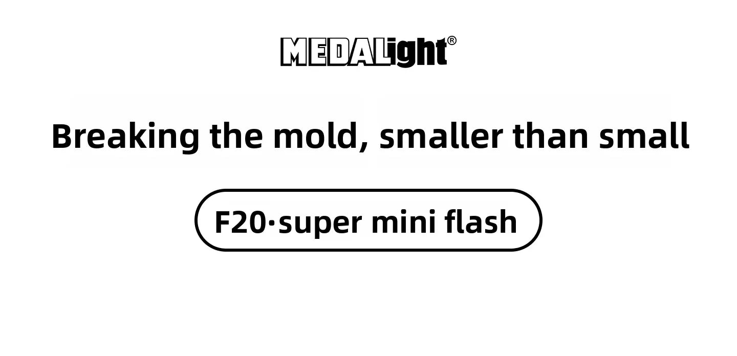 Medalight F20 Mini Rechargeable Camera Flash Light Speedlite for Ricoh GR4/GR3/GR3X for Fuji/Sony/Nikon/Canon/Leica Universal