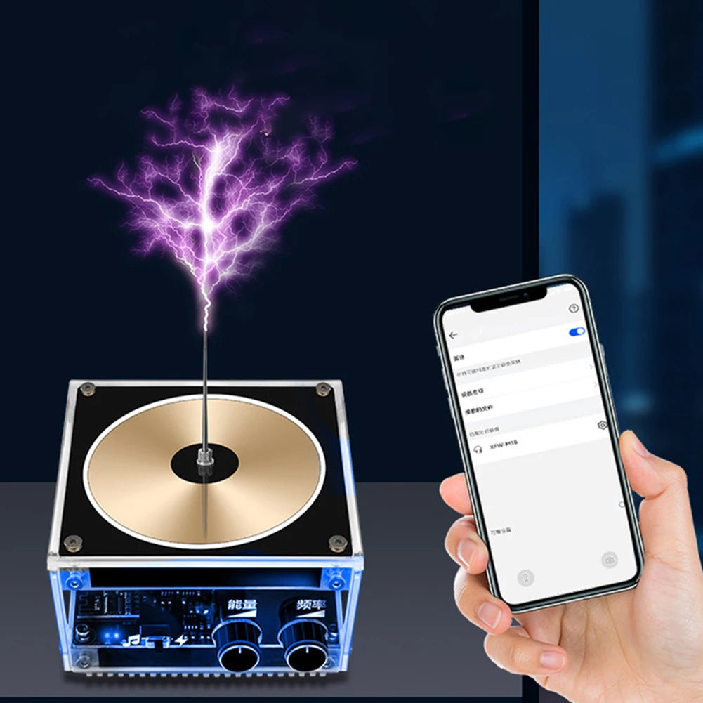Bluetooth-compatible Music Tesla Coil Arc Plasma Loudspeaker Wireless Transmission Touchable Artificial Education Experiment Toy