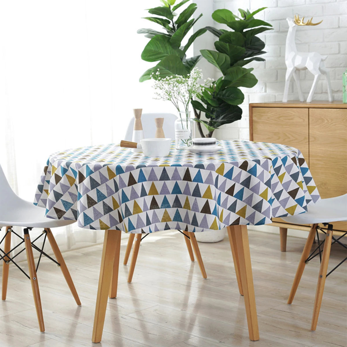 Round Tablecloth Washable Table Cloth Decorative Table Cover for Wedding Holiday Christmas Party Picnic Dining Room Table Covers