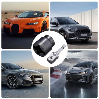 Universal Scissor Car Jack Adapter Rv Stabilizer Jack Drill Adapter Car Disassemble Tool Steel Ball Joint Rod Impact Wrench Tool