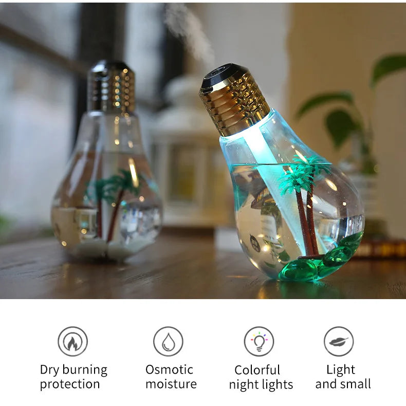 New Small Bulb Humidifier Bedroom Ultra Large Mist Desktop Air Humidifier