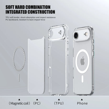 KEYSION Shockproof Transparent Case for MagSafe for iPhone 17 Air HD Clear TPU+PC Magnetic Wireless Charging Phone Back Cover