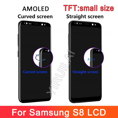 TFT Screen For Samsung Galaxy S8 LCD With Frame G950F G950U Touch Screen Repairment Parts Assembly Display Without Fingerprints
