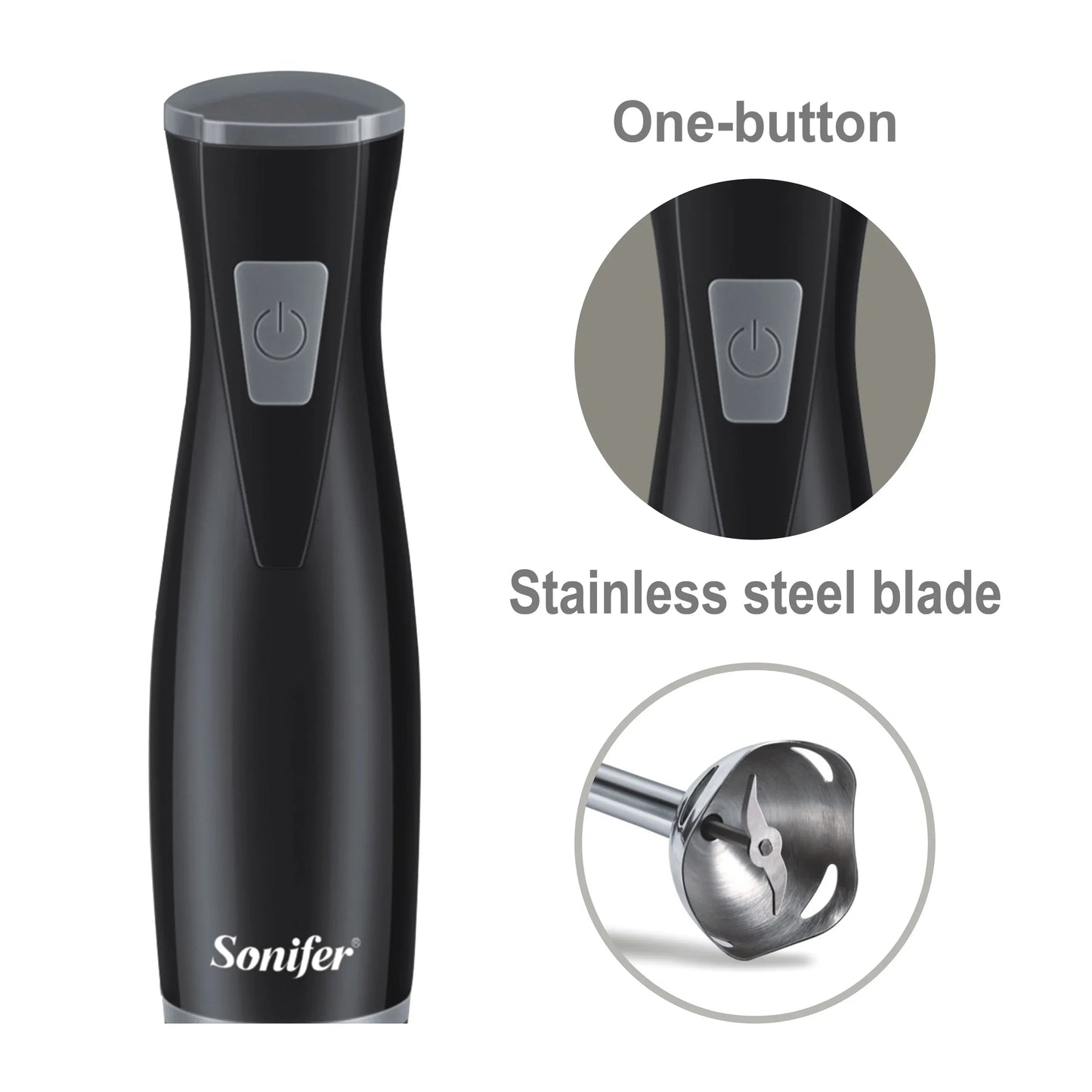 Blender Electric Food Mixer Kitchen Detachable Hand Blender Egg Beater Vegetable Stand Blend Stainless Steel Blade 220V Sonifer