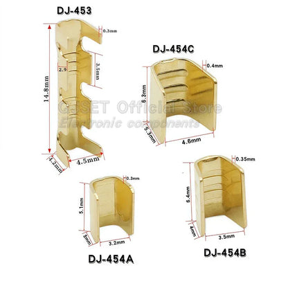 100Pcs DJ454 Wire 0.5-6.0mm² U-shape copper wire crimp terminals Cold pressed connectors Cable lugs for wire splice terminals DJ