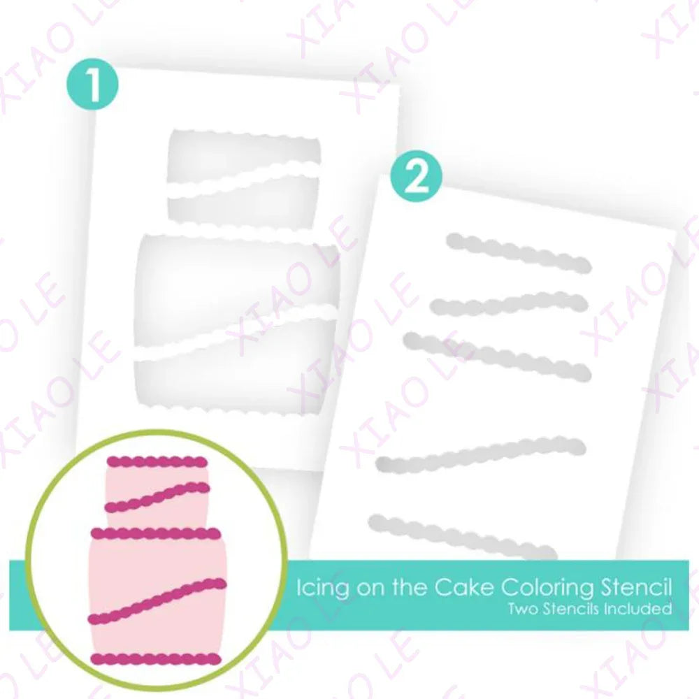 Birthday Bash Icing on the Cake Metal Cutting Dies And Stamps DIY Scrapbooking Card Stencil Paper Cards Handmade Album Stamps