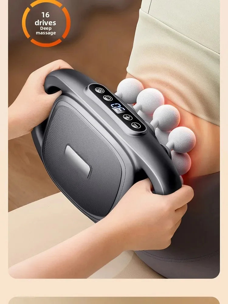 Brand high-end 16-head fascia gun multi-head massager, waist and back muscles deep relaxation 16-head massager