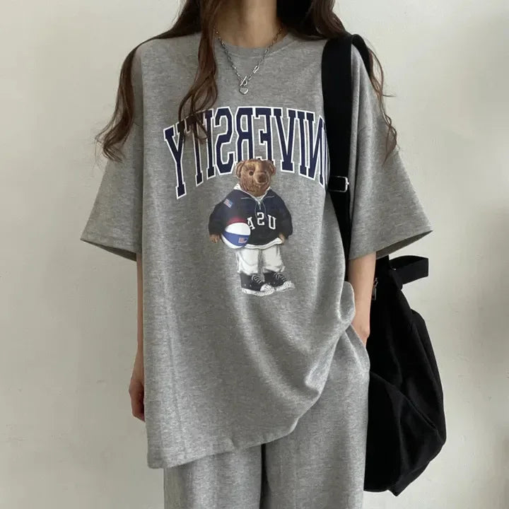 Cartoon Long Sleeve Tracksuits autumn Fashion Casual Sportswear Two Piece Pants Sets Female Large Size Women Suits 2024