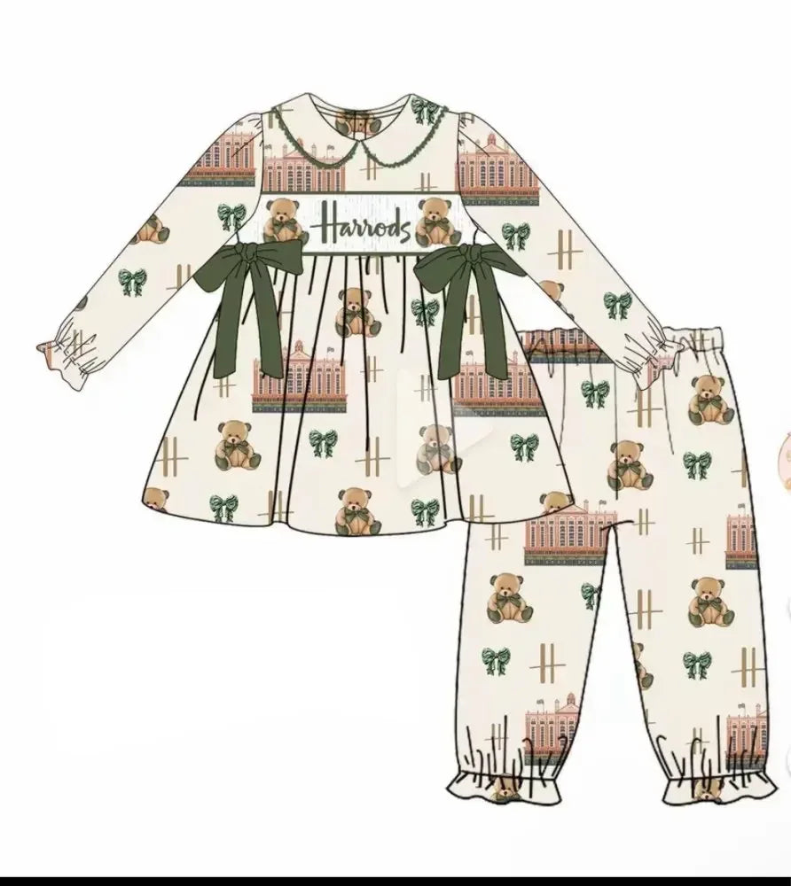 Boutique Kids Night Sleeping Bathrobe Dressing Gown Baby Robe Pajamas Toddler Boy Christmas Gingerbread Clothing Set