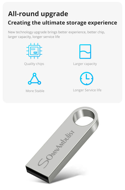 SomnAmbulist Pen Drive 32GB 64GB 128GB High Speed USB2.0 for PC Mobile Mini Pen Drive 16GB 32GB USB Flash Drive 64GB 8GB 4GB
