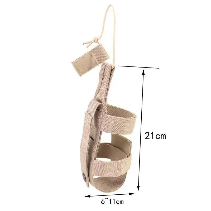Portable Water Bottle Bag Universal Outdoor Adjustable Water Bottle Holder Durable Fabric Backpack Accessory For Camping Hiking