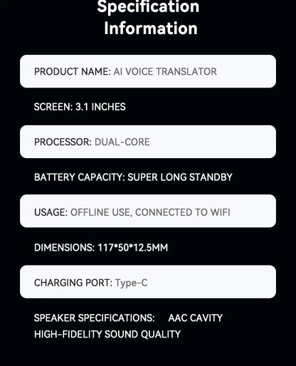 2026 New M30 Smart Voice Translator 139 Online Languages 14 Offline WIFI Photo Recording Dictionary Translation Business Travel