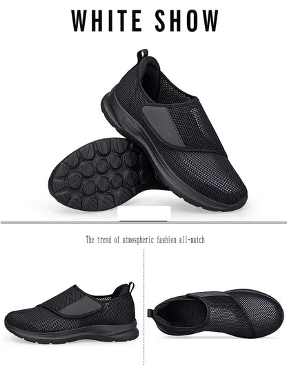 Man Women Orthopedics Wide Feet Swollen Walk Casual Shoes Unisex Thumb  Adjusting Soft Comfortable Diabetic Shoes Black 36-46