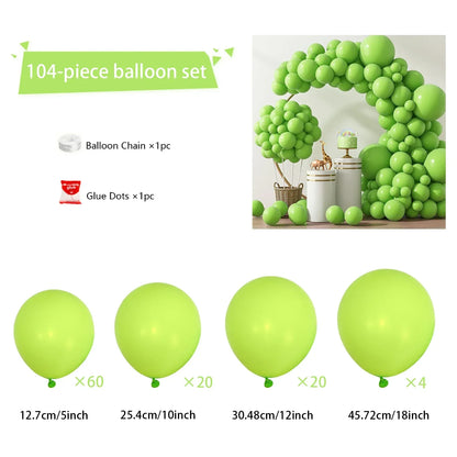 104 Pieces Ruby Red Balloon Red Garland Arch Set with Different Sizes, Suitable for Birthday, Wedding, Valentine's Day