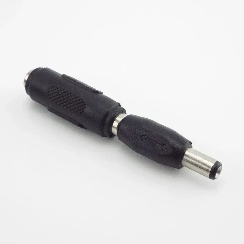 5.5*2.1mm / 5.5x2.1 mm DC double male to male Power Socket Connector CCTV female to   female Panel Mounting Jack Adaptor