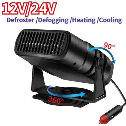 Car Heater 200W Dryer Windshield Defogging 12V/24V Heater Portable Defogger Defroster Heating Fan Household Heater 2026 New