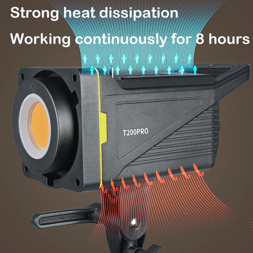 Sun Lamp Portable LED Photography Fill Light 200W Studio Video Light 95+ 2700K-6500K 220V Dimmable Bowens Mount Continuous Light