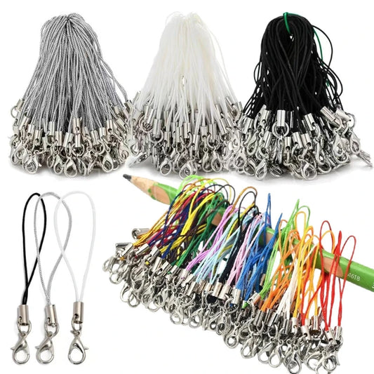 20/50/100Pcs Lanyard Lariat Strap Cords Lobster Clasp Rope Keychain Hooks Mobile Set Charms Keyring Pendant Key Ring Accessories by PDG ibma