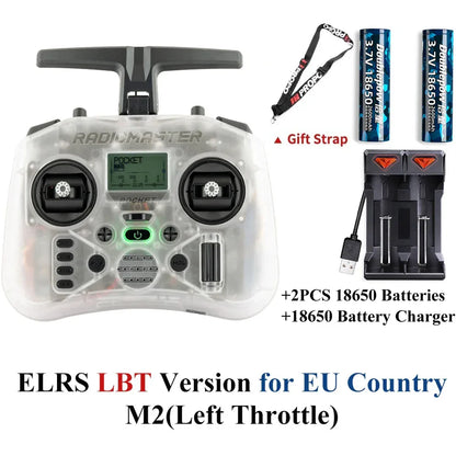 Radiomaster Pocket EdgeTX 2.4G Radio Controller FCC LBT (Mode2 Left-handed Throttle ) CC2500 / ELRS Hall Gimbal Transmitter