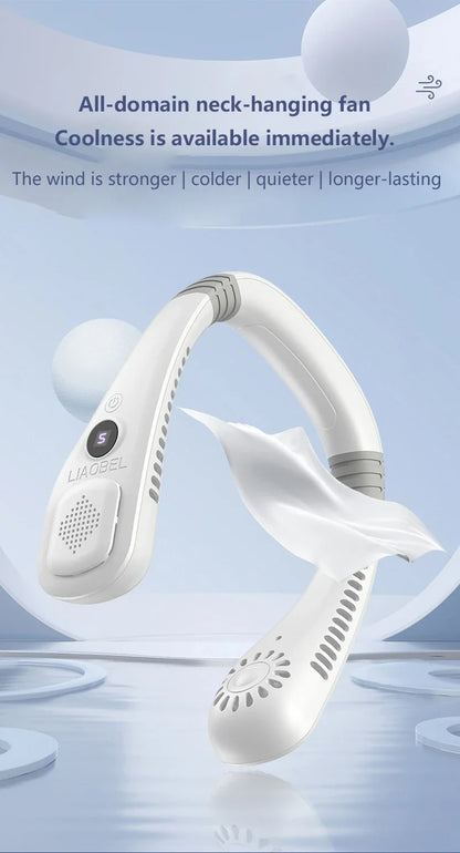 Lenovo Neck Bladeless Fan Mini Ultra Long Life Portable Lazy Silent Fan Usb Charging Student Sports Office 2026 New
