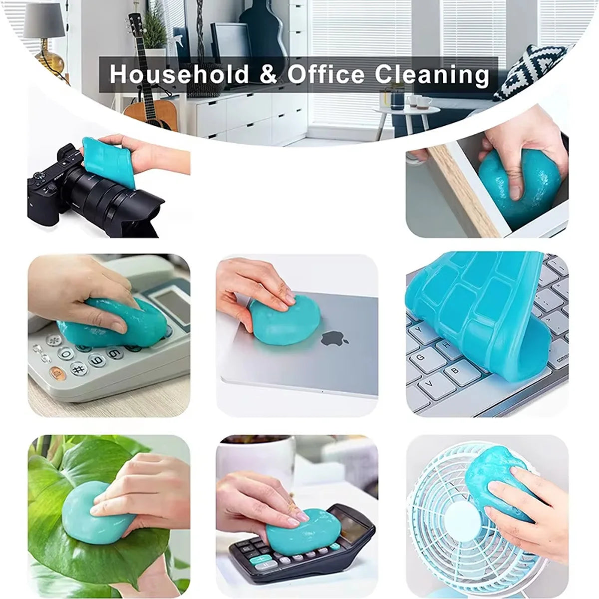 1pc Dedusting Gel Car Interior Cleaning Magic Clay Household Keyboard Desktop Cleaning Gel Tool Car Cleaning Accessories