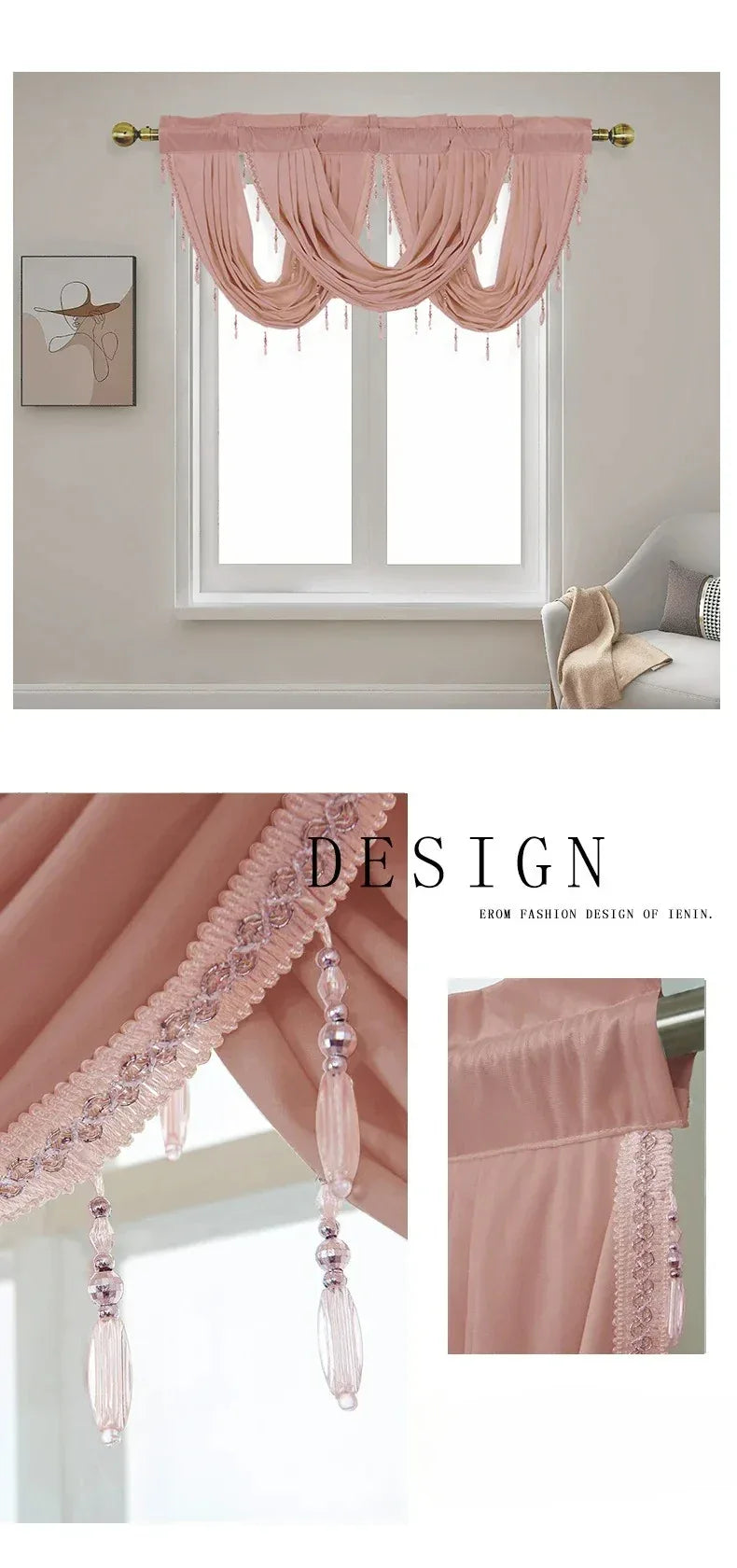 Velvet Valance Small Curtain for LivingRoom Bedroom Kitchen  Hotel Hall Luxury Home Decoration High Quality Fabric Partition