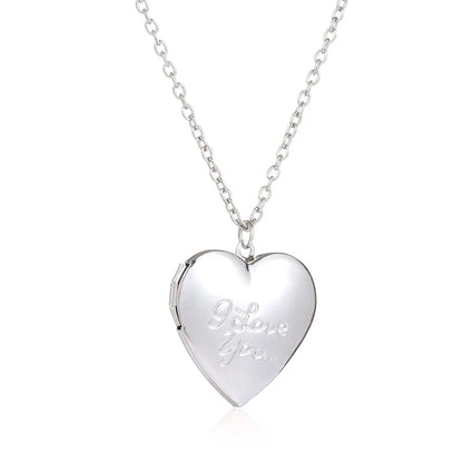 New Love Heart Photo Picture Locket Valentine's Day Gift For Lover Couples Friend Heart Secret Message Pendant Chain Jewelry