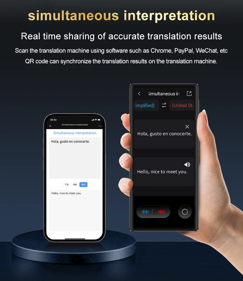 Language Translator Device 148 In Real-time Online Languages Translation Device Portable AI ChatGPT Photo Intelligent Translate