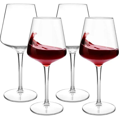 MICHLEY 2/4/6PCS Set Unbreakable Plastic Wine Glass High Quality Goblet Transparent Tritan Plastic Wine Juice Drink Cup Party
