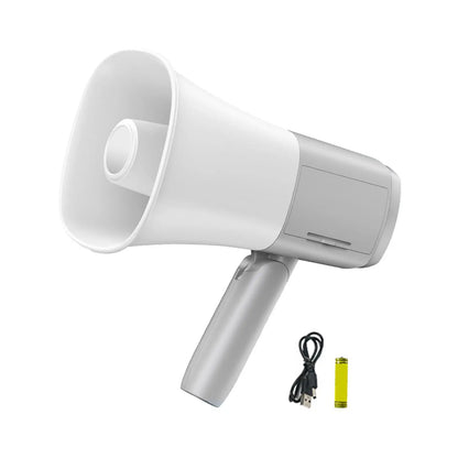 Portable Megaphone Speaker Handheld Sound Amplifier Foldable Handle Adjustable Volume for Outdoor Sports Cheerleading Coaches