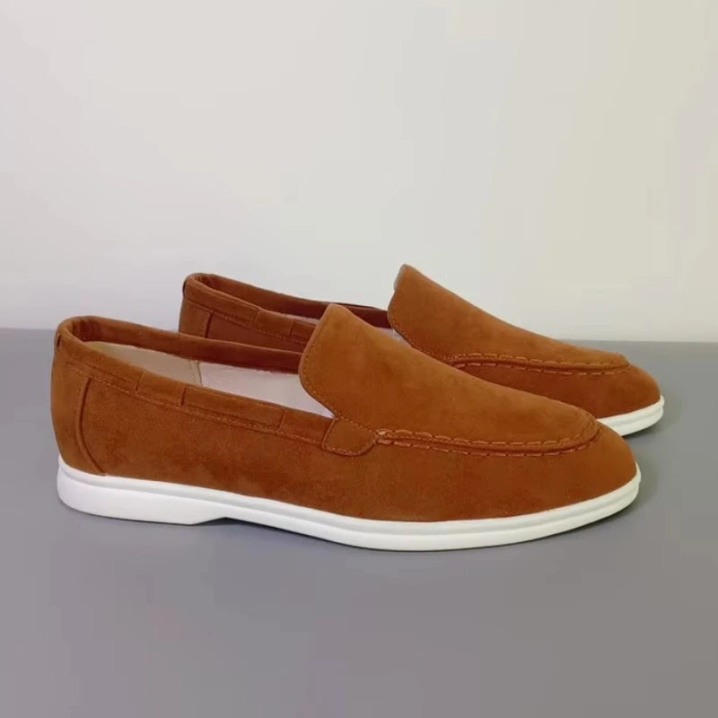Fashion Classic Suede Leather Loafers Men Casual Shoes Luxury Brand Mens Breathable Slip on Driving Shoes Moccasins
