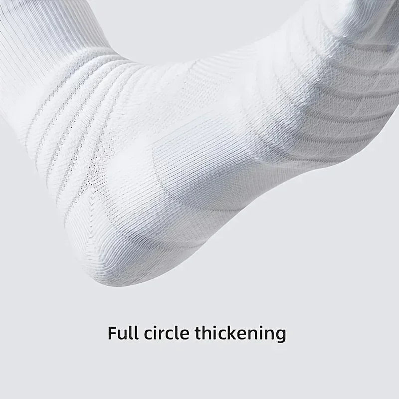 3 Pairs Men's Comfort Fit Cushion Performance Athletic Crew Socks For Outdoor Sports
