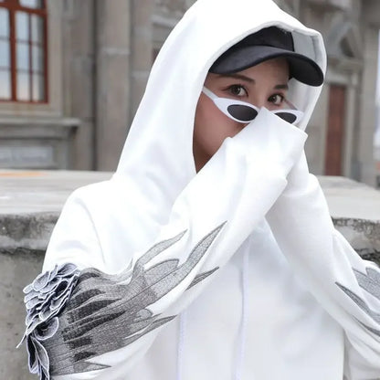 Sweatshirt for Men Hooded Embroidered Male Clothes Hip Hop Hoodies White Sweat Shirt Luxury No Brand Streetwear Autumn Cheap Emo