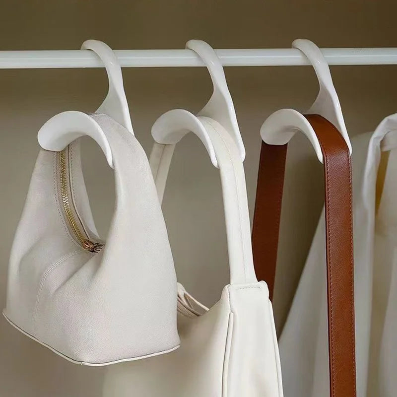 3-20pcs Widen Plastics Hanger Connection Hook Stackable Space Saving Storage Multifunctional Bag and Hat Hanging Rack