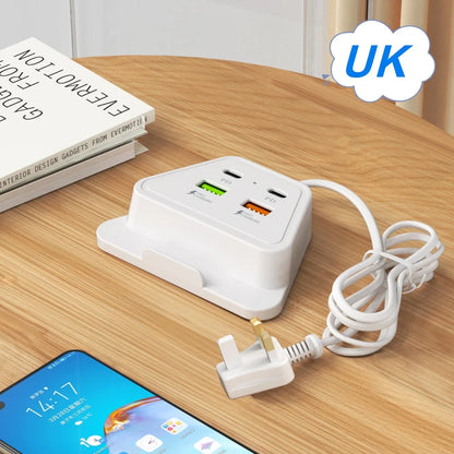 Universal Power Strip Electric Socket EU UK US Plug Desktop Socket Mobile Phones Charger Adapter For iPhone Samsung Xiaomi POCO