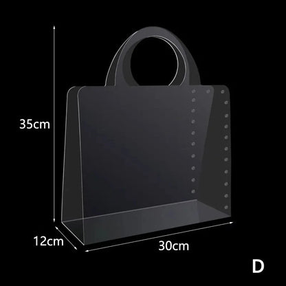 4-20PCS Flower Bag 50 Silk Clear PET Tote Bag Valentine's Day Transparent Gift Bag Simple Internet Popular Flower Packaging Bag