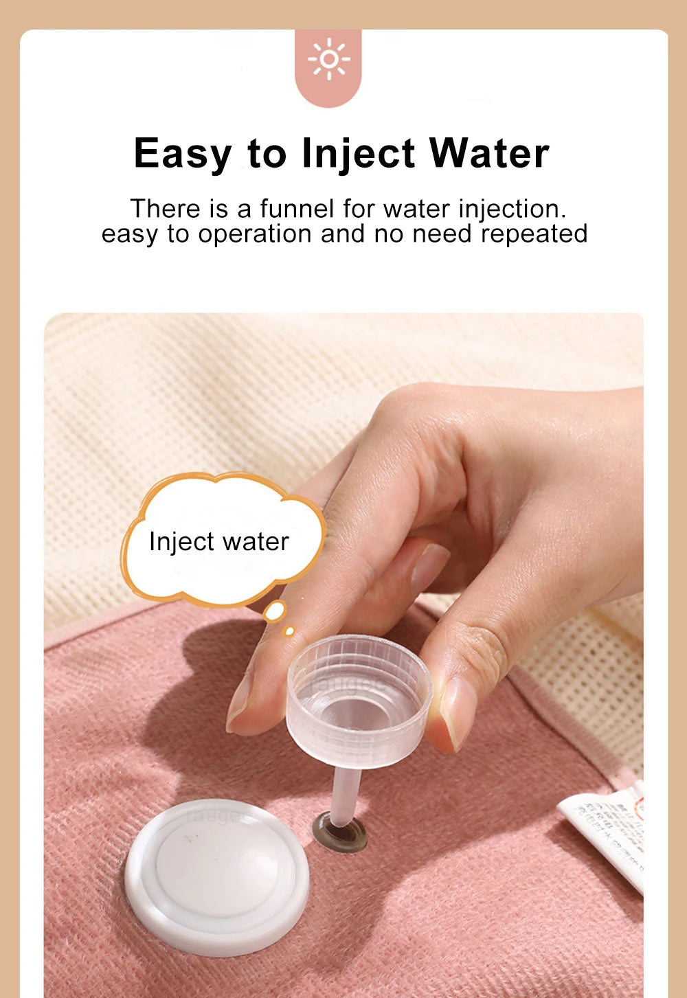 Hand Warmer Electric Hot Water Bag Soft Plush Hand Warmer Portable Heated Gloves Handwarmers Winter Hand Warmer 220V EU Plug