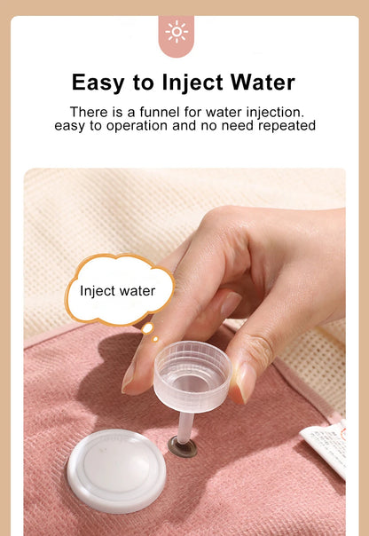 Hand Warmer Electric Hot Water Bag Soft Plush Hand Warmer Portable Heated Gloves Handwarmers Winter Hand Warmer 220V EU Plug