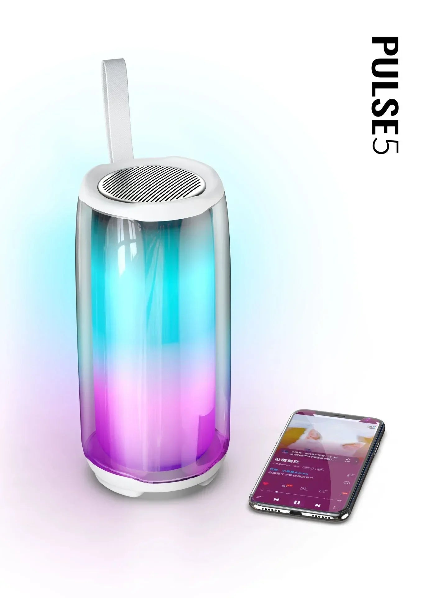 PULSE 5 Family K Song Bluetooth Speaker Portable Column RGB Atmosphere Lamp Audio Boombox Outdoor Waterproof Subwoofer With Mic