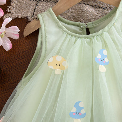 Summer New Baby Girl Princess Dress Sweet Chiffon Children'S Clothing (9 Months -4 Years Old)