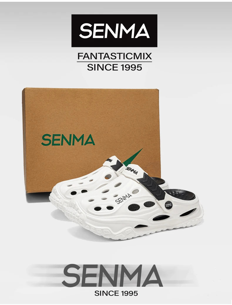 SENMA Summer Men's Thick Bottom Sandals Casual Non-Slip Beach Shoes Comfortable High Elastic EVA Material Men Shoes for Driving