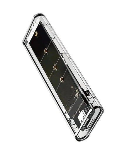 M.2 NVME PCIe NGFF SATA Dual Protocol SSD Case Clear USB Type C 10Gbps PCI-E M2 SSD Transparent External Enclosure Hard Disk Box