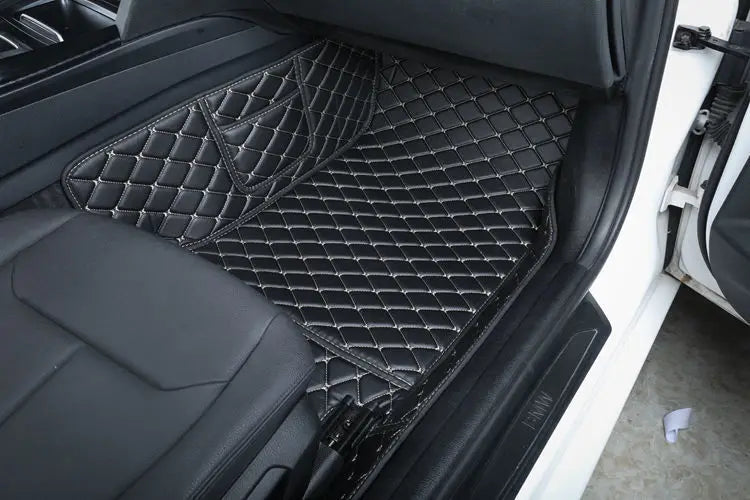 Custom Automotive Car Floor Mats For VW Golf 4 1999 2000 2001 2002 2003 Auto Luxury Leather Men Women Car Mats Full Coverage
