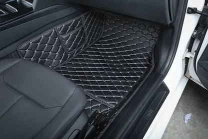 Custom Automotive Car Floor Mats For VW Golf 4 1999 2000 2001 2002 2003 Auto Luxury Leather Men Women Car Mats Full Coverage